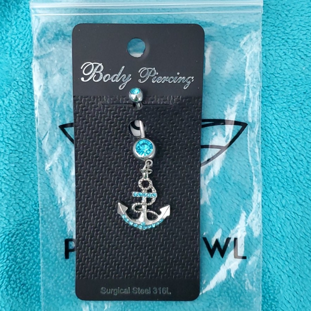 New! Nautical Anchor Navel Ring